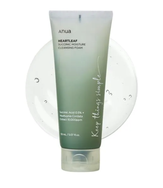 Heartleaf Succinic Moisture Cleansing Foam- Anua