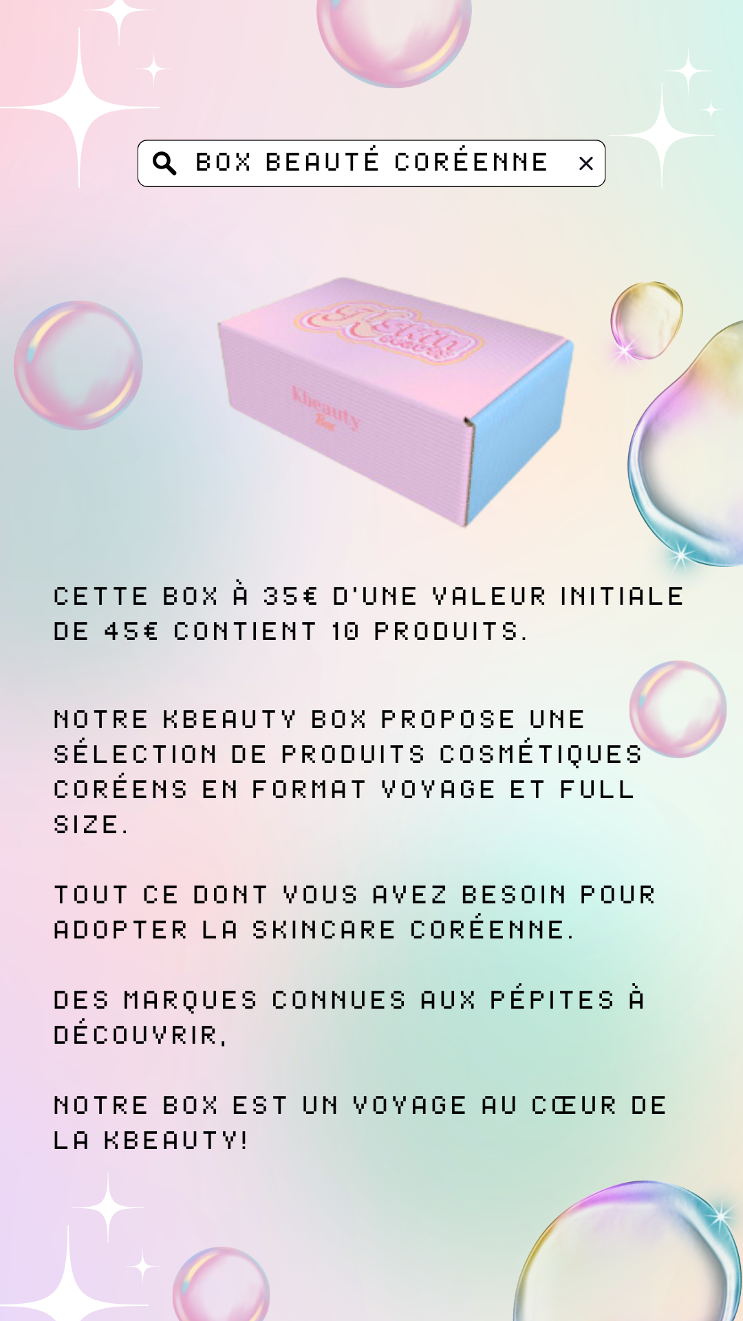 Box mensuelle Kbeauty
